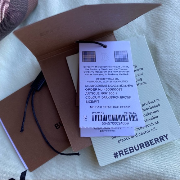 SOLD Burberry Catherine Smoked Check Tote Bag - Picture 16 of 16